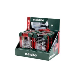 Zestaw bitów i wierteł Metabo, 35 elementów w zwijanym etui. Wszechstronne akcesoria do wiertarek.