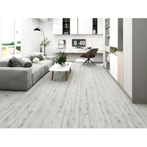 Jasny salon z panelami winylowymi. Przytulna atmosfera z nowoczesnym designem.