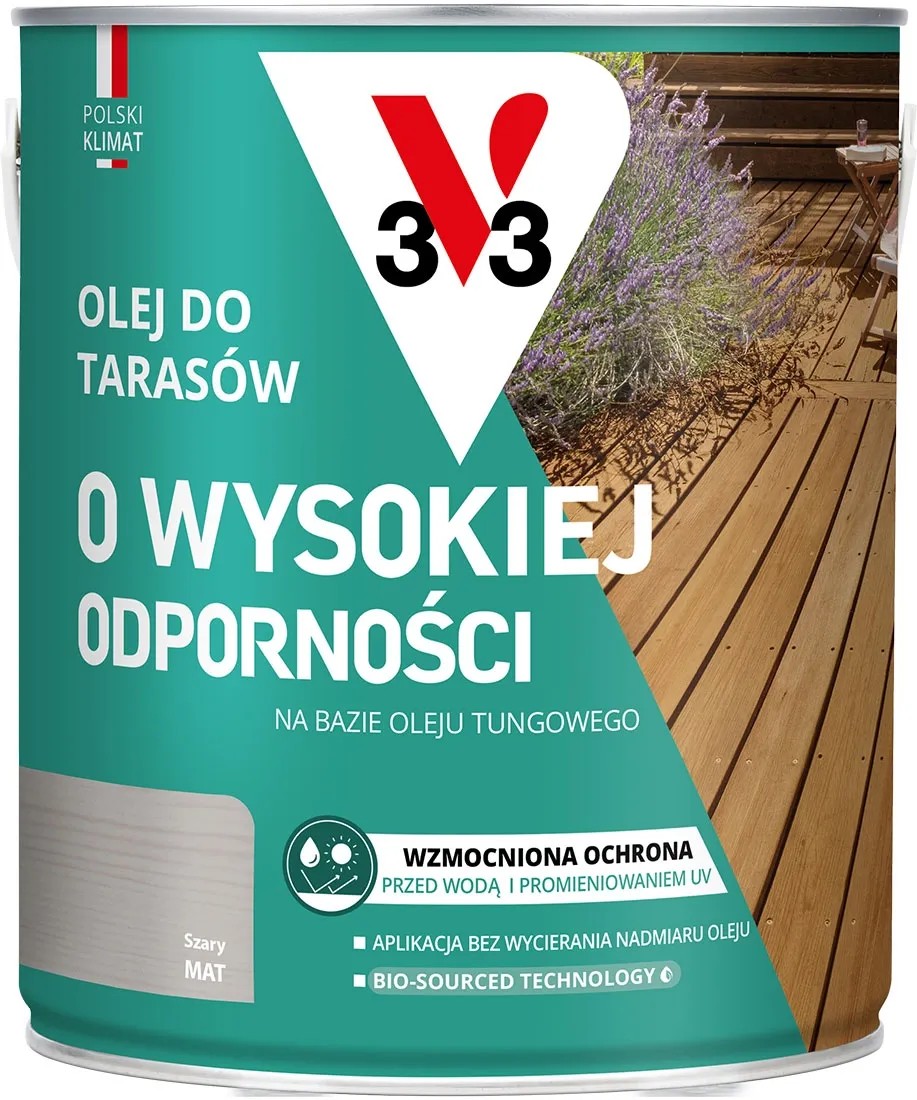 V33 Olej do tarasów szary 2,5L