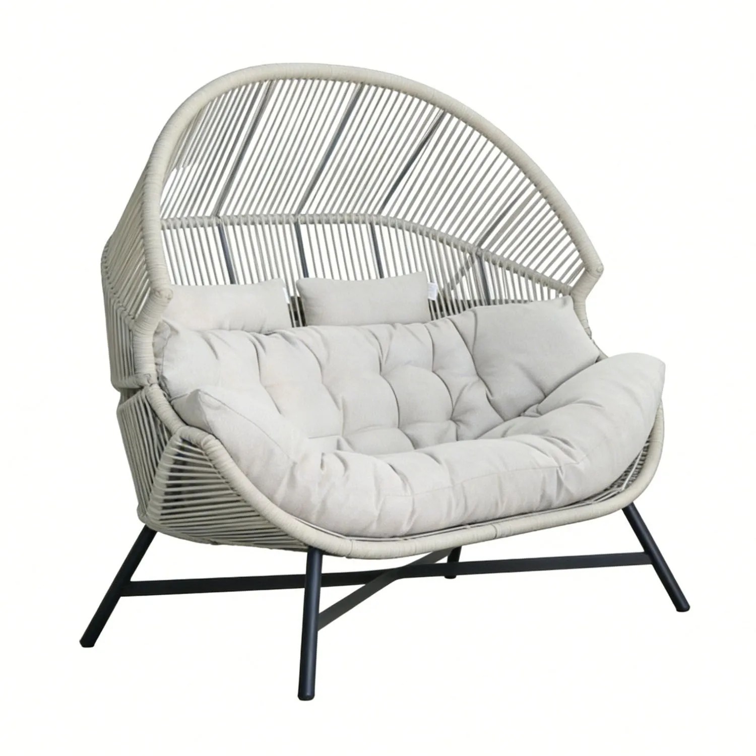 Fotel ogrodowy HOLA 2-osobowy beżowy