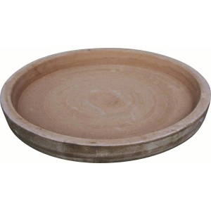 t.b.t. podstawka pod doniczkę z terakoty, okrągły kształt.