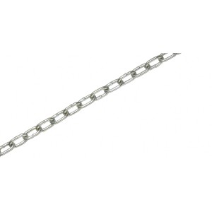 Ocynkowany łańcuch ze stali okrągłej, krótki ogniwo, 5 mm, na metry.