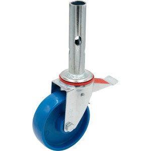 Zestaw kół Krause ClimTec, 4 sztuki, koła 125 mm do rusztowań, z hamulcem.