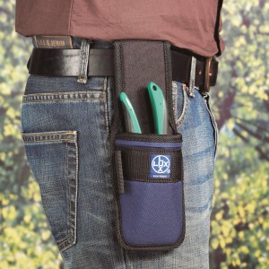 Uchwyt na szczypce LUX z nylonu na pasku ze szczypcami. Praktyczna torba narzędziowa dla rzemieślników.