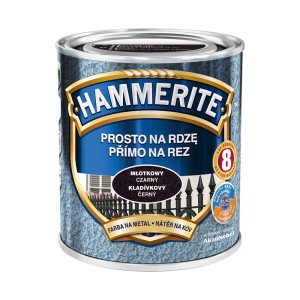 Hammerite farba do metalu, czarna, ochrona przed rdzą, dla długotrwałej ochrony.