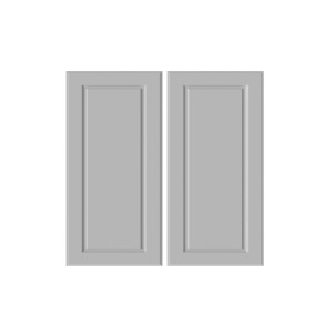 Szare drzwi szafek t.b.t. do zabudowy kuchennej.