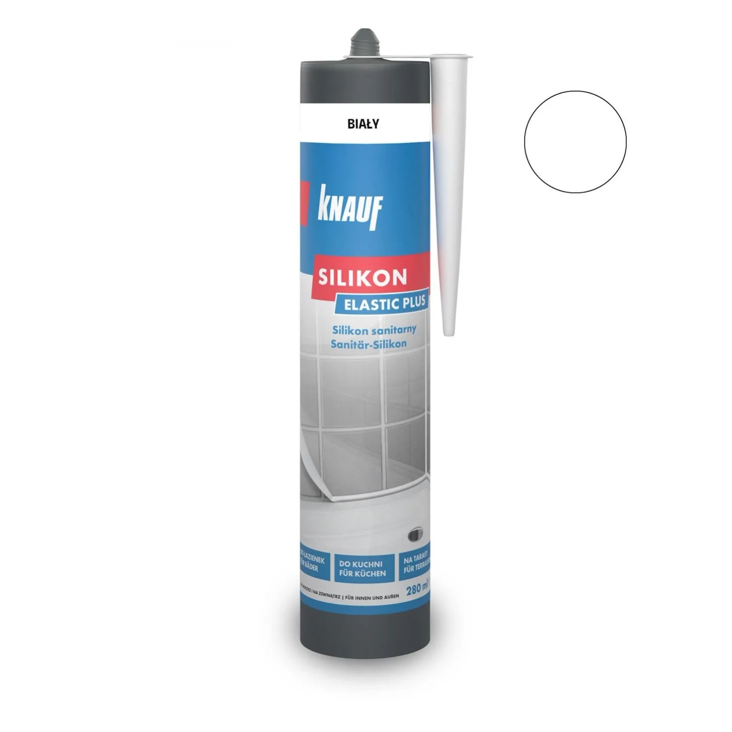 Knauf Silikon sanitarny biały 280 ml