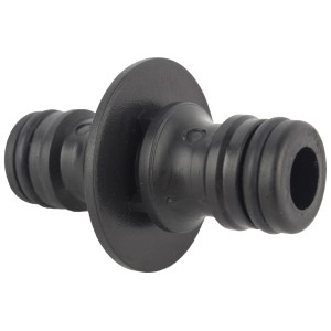 Czarny łącznik do wody t.b.t. do węży ogrodowych.