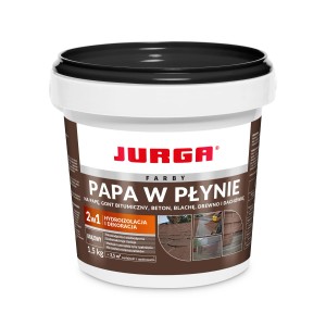 Wiadro płynnej papy Jurga do bitumu, betonu, blachy i drewna.