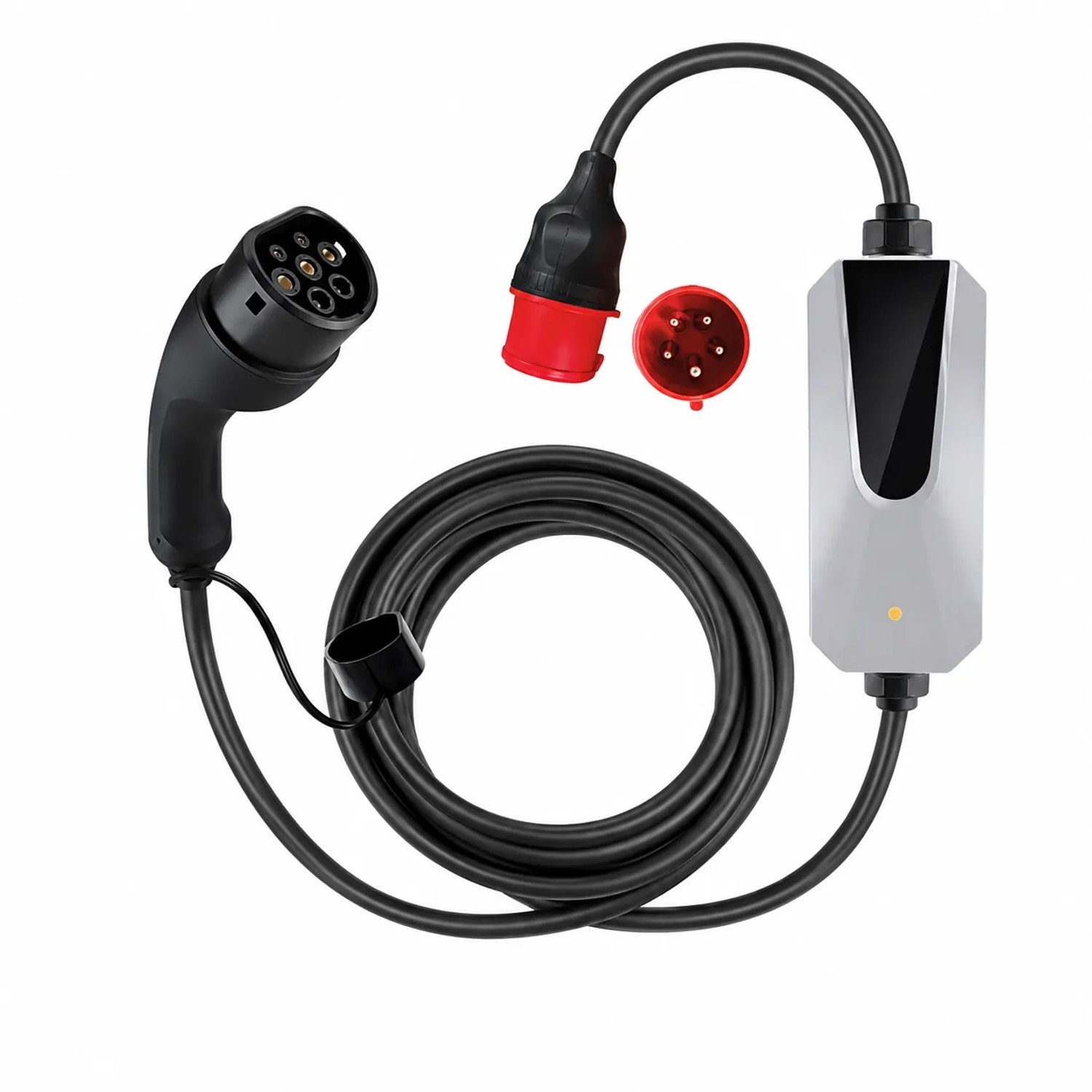 Junsun 22 kW Stacja Ładowania EV Typ 2 3p 32A Przenośna z Aplikacja Smart Life 1.3 cal LCD 6 m CEE Wtyczka