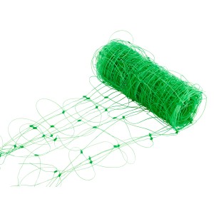 Zrolowana, zielona siatka do pnączy Premium, 10x2 m. Idealna jako pomoc dla roślin.