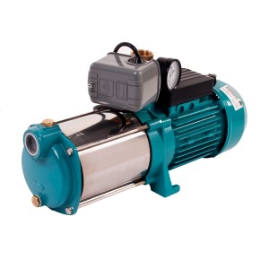 Pompa elektryczna t.b.t. do zaopatrzenia w wodę z manometrem i sterowaniem.
