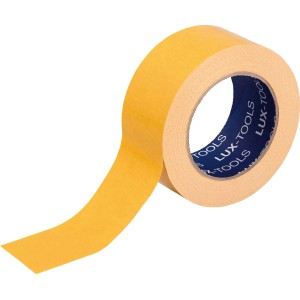 Żółta taśma dwustronna LUX, 25 m x 50 mm, do wykładzin i podłóg.