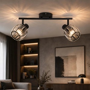 Goldlux Lampa sufitowa ALANYA 2xE14 10W czarna