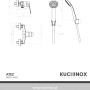Kuchinox Bateria natryskowa ścienna z zestawu natryskowego Atez chrom_2