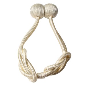 Beżowy podwiązek do zasłon t.b.t. do firan i zasłon.