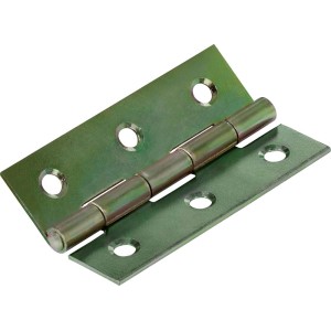 Żółty, ocynkowany, wąski zawias 60x34 mm do mebli i innych.