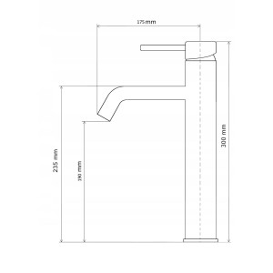Granitan Bateria umywalkowa wysoka Kivo chrom