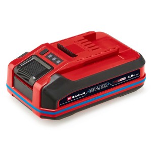 Akumulator Einhell 18V 4,0 Ah Power X-Change Plus, czerwony, do elektronarzędzi. Odporny na kurz i wodę.