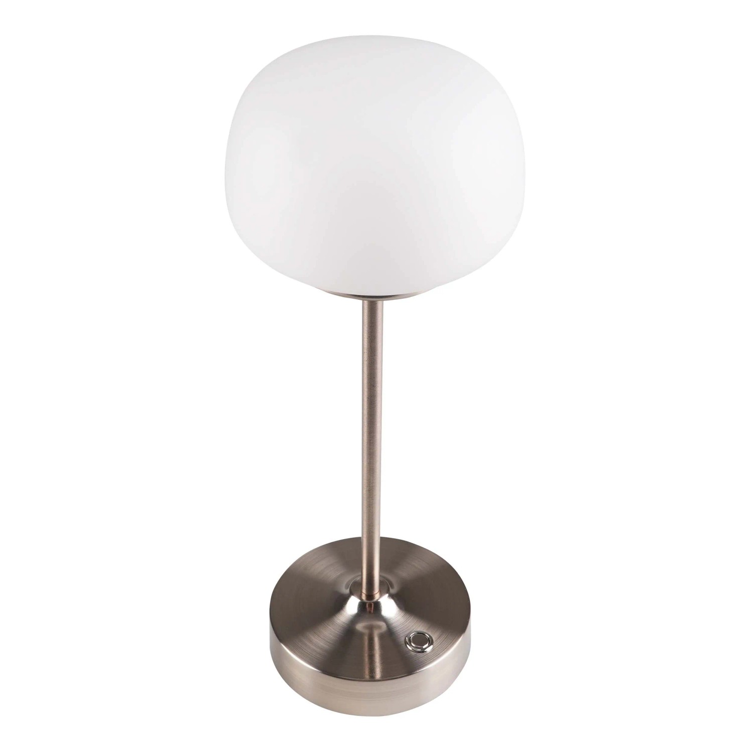 Goldlux Lampa LED bateryjna RIMINI 1,8W 2700K 150lm wys. 27,8 cm srebrna