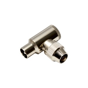 Złącze T do instalacji SAT, kolor srebrny.