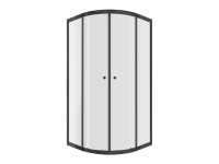Kabina prysznicowa Tina 90 czarna