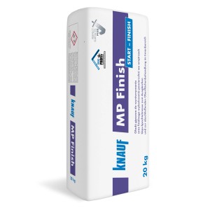 Knauf MP Finish 20kg worek, gładź gipsowa do wyrównywania powierzchni wewnątrz.