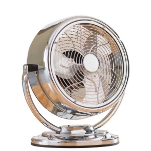 Chromowany wentylator stołowy dla przyjemnego powiewu. Kategoria: Wentylatory.