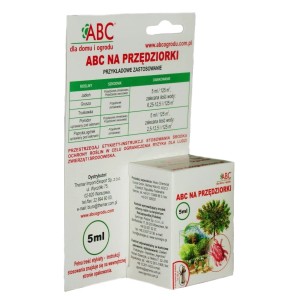 t.b.t. Środek na przędziorki, opakowanie z instrukcją dawkowania.