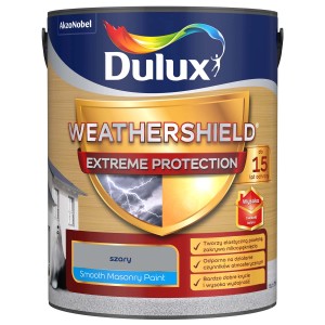 Dulux Weathershield farba fasadowa, szary, wiadro.