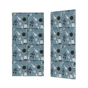 Panele ścienne t.b.t. z motywem kosmosu, niebieskie. Idealne do pokoju dziecięcego.