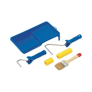 6-częściowy zestaw do malowania z kuwetą, wałkami i pędzlem płaskim.