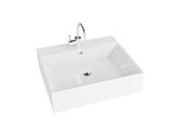 Umywalka nablatowa FLORA biała