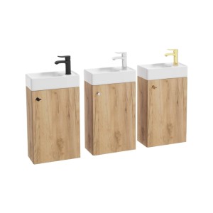 Zestaw Metro szafka i umywalka 40 dąb złoty