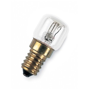 Żarówka Osram w kształcie rurki E14, 15W, ciepła biel, do piekarników do 300°C.