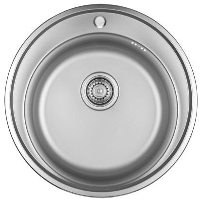 Kuchinox Zlewozmywak wpuszczany ORION 1-komorowy stalowy gładki - 51 x 51 cm