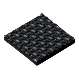 Czarna, kwadratowa podkładka antypoślizgowa Hettich 40x40 mm z octanu etylenu i winylu (EVA) do mebli.