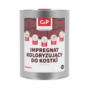 Puszka czerwonego impregnatu do kostki brukowej, 5L, marka t.b.t.