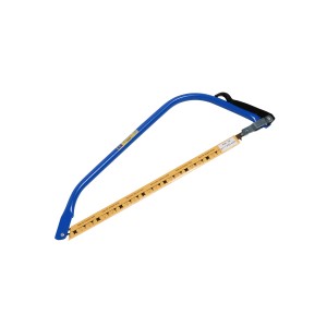 Piła kabłąkowa do drewna LUX 530 mm Classic z niebieską ramą i zębatym brzeszczotem.