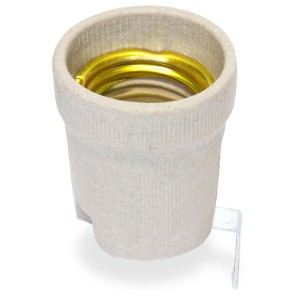 t.b.t. Ceramiczna oprawka lampy z wnętrzem w kolorze złotym i akcesoriami montażowymi.
