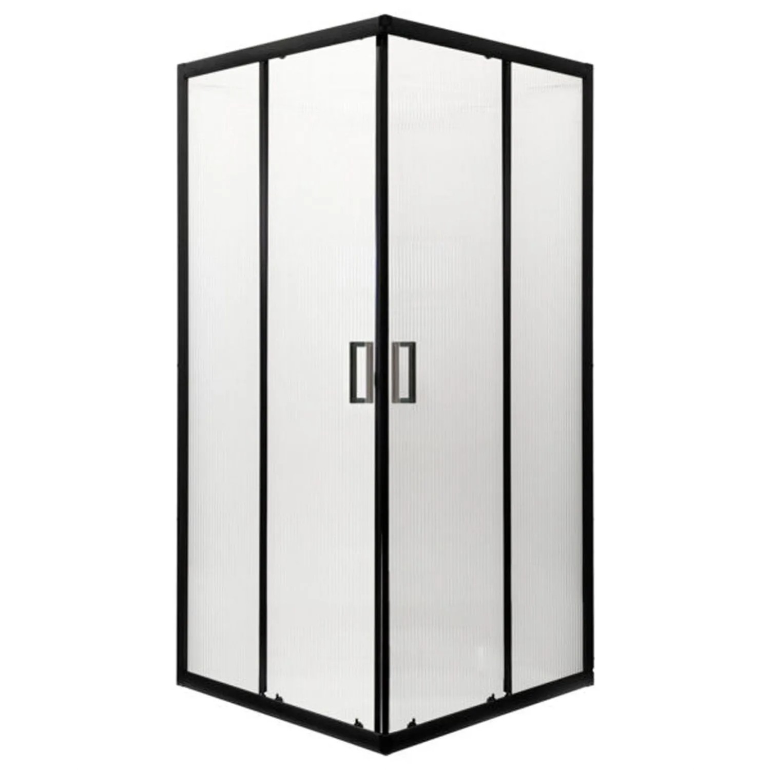 Kabina kwadratowa Soho Solo czarna ryflowana.6mm 190x89x89