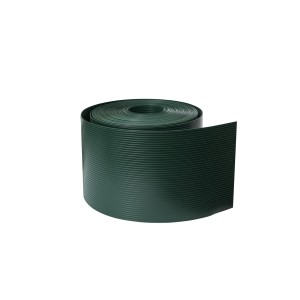 Zielona obrzeże trawnika/rabaty w rolce, powierzchnia żebrowana.