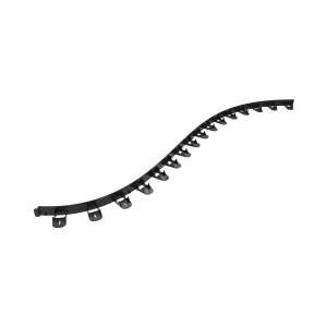 Czarny, elastyczny obrzeże trawnikowe t.b.t. do obrzeży i aranżacji ogrodu.