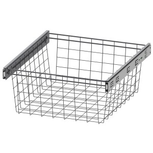 Koszyk druciany do szafy z wysuwanymi szynami, do przechowywania ubrań.