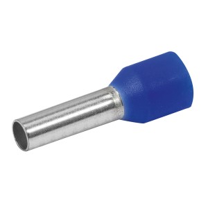 Izolowana tulejka kablowa, Ø 2,5 mm, niebieska, do bezpiecznych połączeń kablowych, 100 sztuk