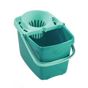 Turkusowe wiadro do sprzątania z wyciskaczem do mopa, akcesoria do sprzątania.