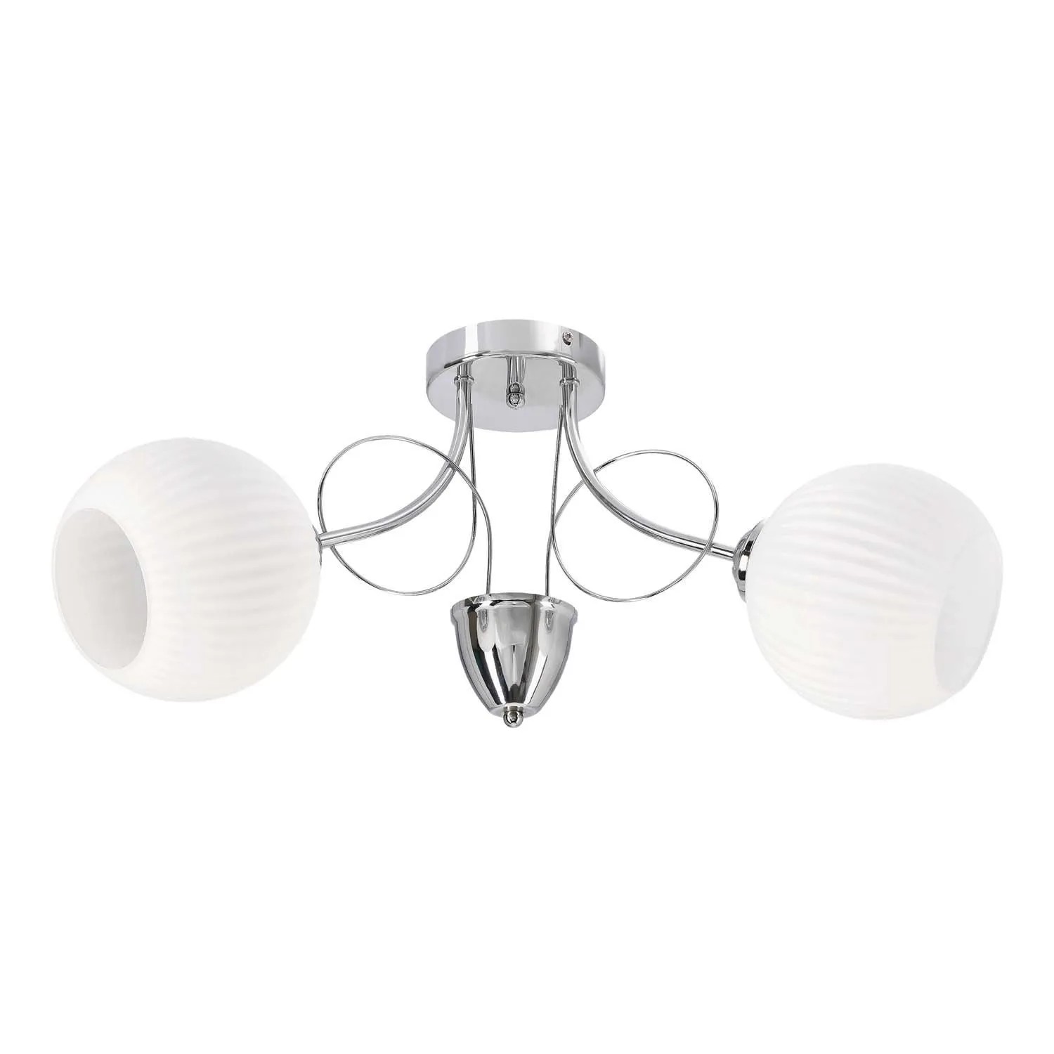 Candellux Lampa sufitowa TARTINE chromowa 2xE27 40W klosz biały