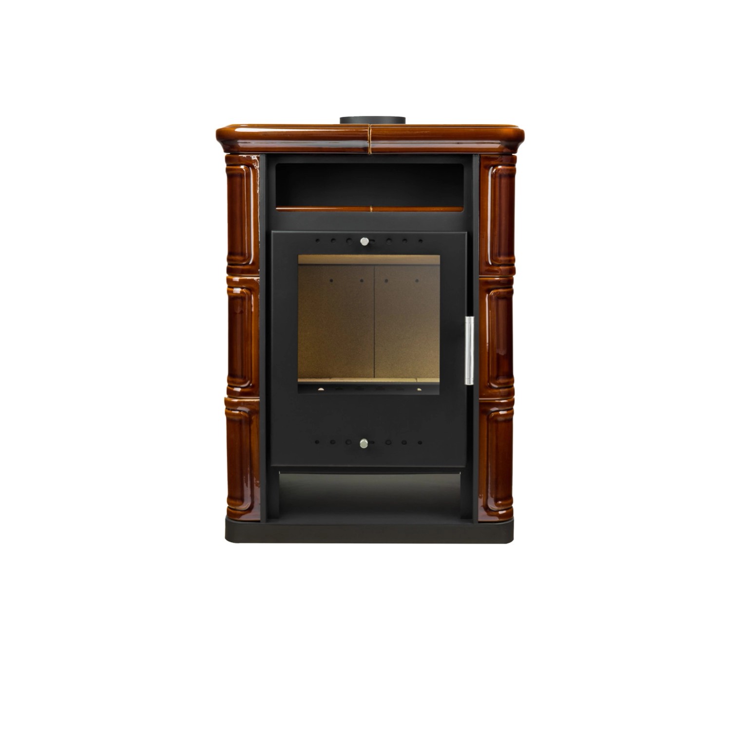 Nordflam Piec kominkowy Arta brązowa 85x60x39