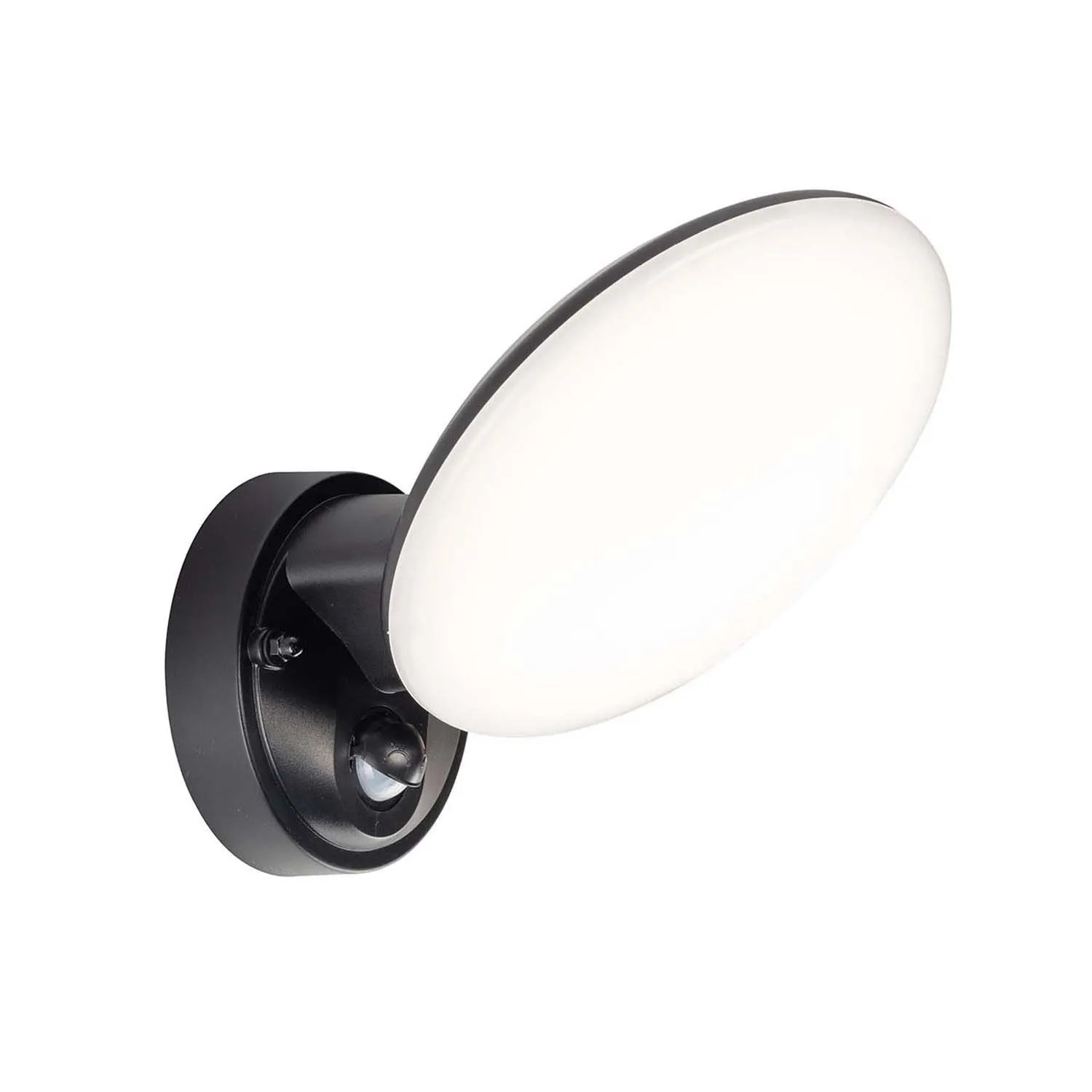 Goldlux Kinkiet ogrodowy LED OLAF z czuj. PIR 10W 4000K 1200lm IP44 czarny