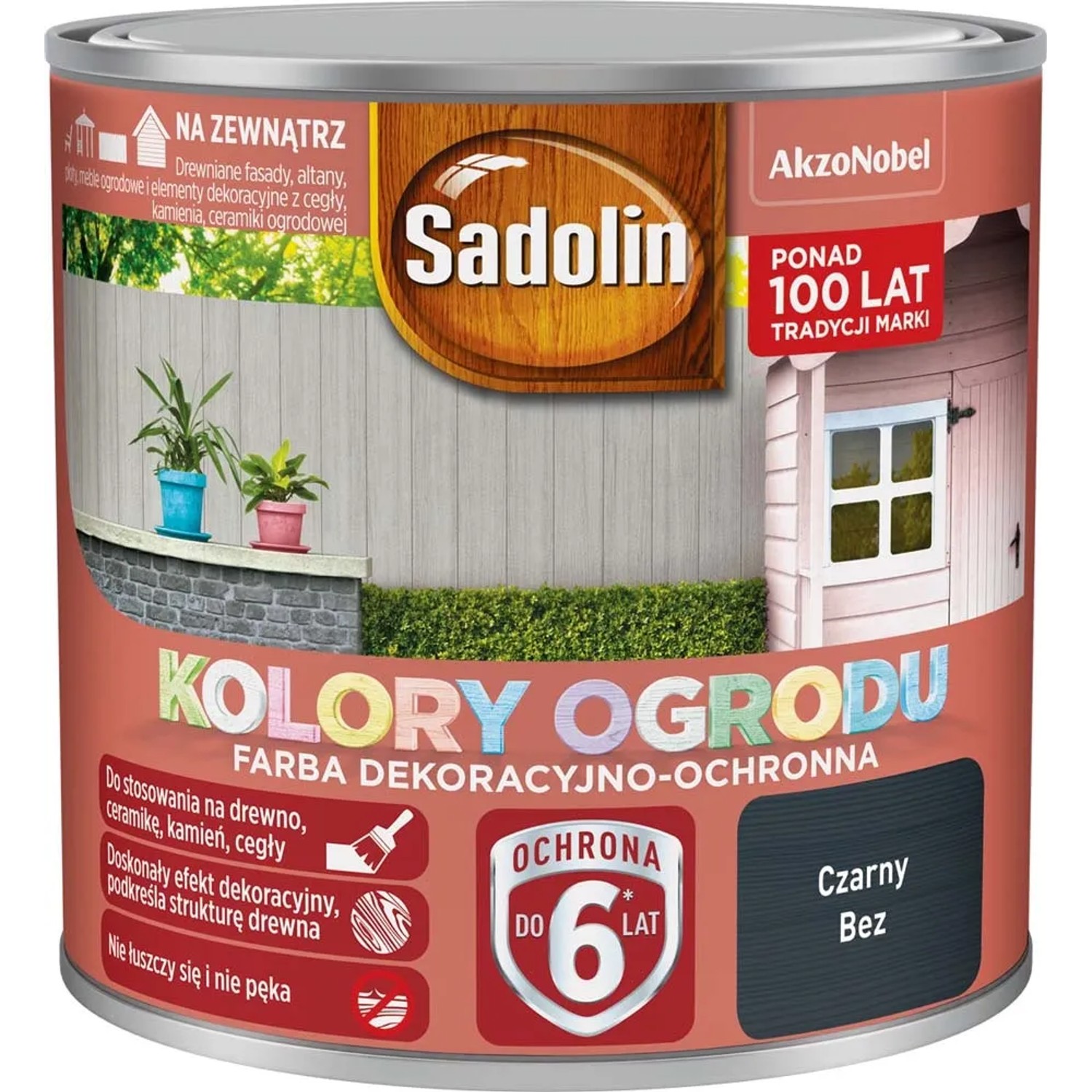 Sadolin Farba do drewna kolory ogrodu czarny bez 250 ml